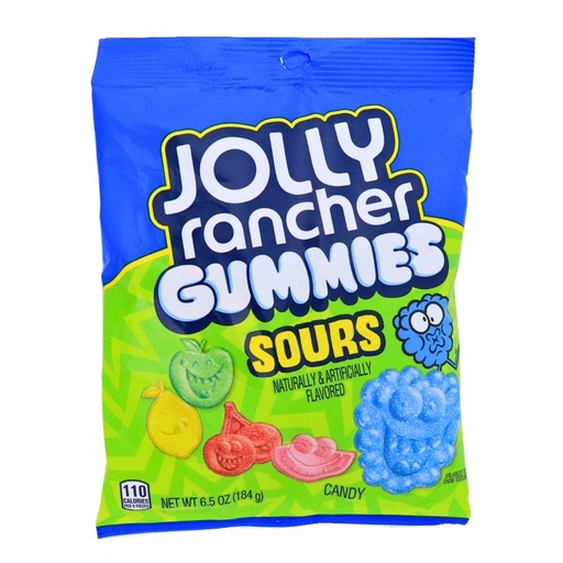 [010700557100] JOLLY RANCHER GUMMIES SOURS 6.5OZ
