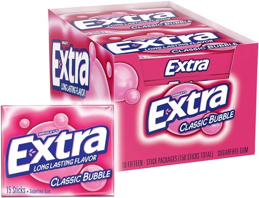 [1290B] EXTRA GUM CLASSIC BUBBLE 10PK