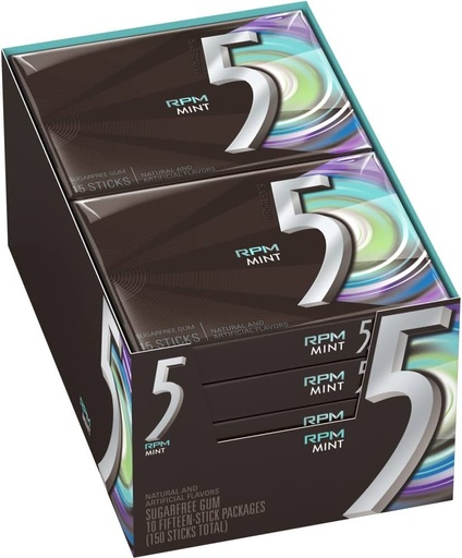 [1187N] 5 GUM RPM RELAXING MINT 10 CT