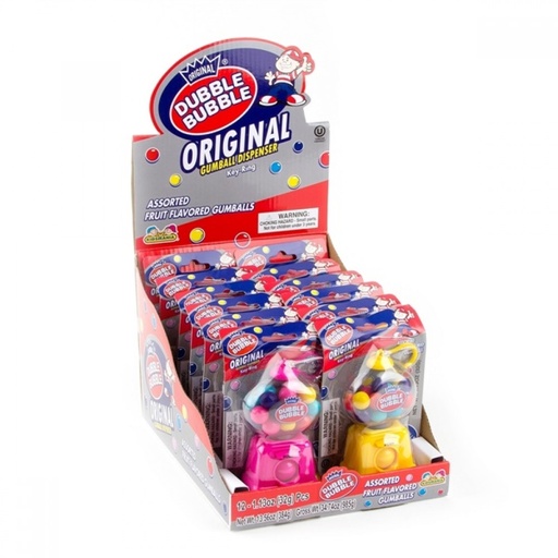 [1486C] DUBBLE BUBBLE DISPE.KEYRING 12CT