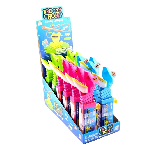[686464613200] FROGGY CHOMP CANDY LILLIPOP 12CT