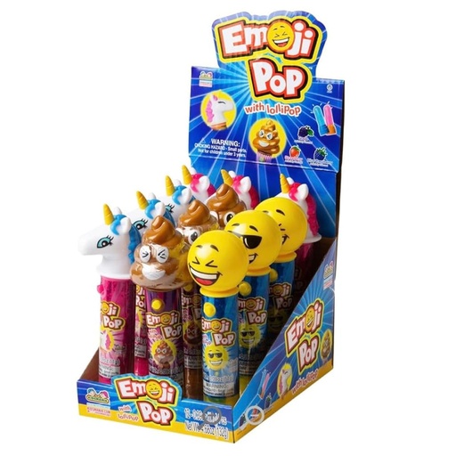 [1535E] EMOJIPOP LOLLIPOP 12CT