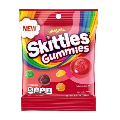 [1135B] SKITTLES PEG GUMMIES ORIG. 5.8oz