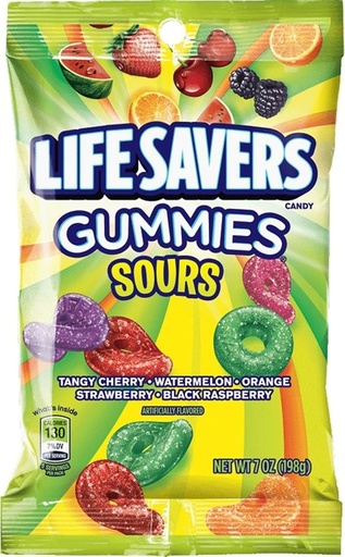 [17049] LIFESAVERS GUMMIES SOURS 7oz