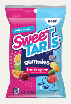 [1926Y] SWEETARTS GUMM. FRUITY SPLITZ PEG 5oz