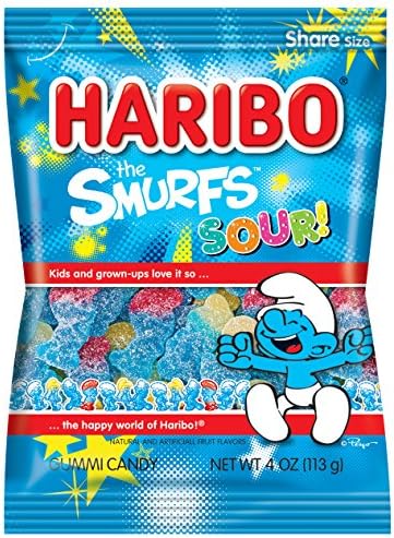 [8474] HARIBO SOUR SMURFS 4OZ