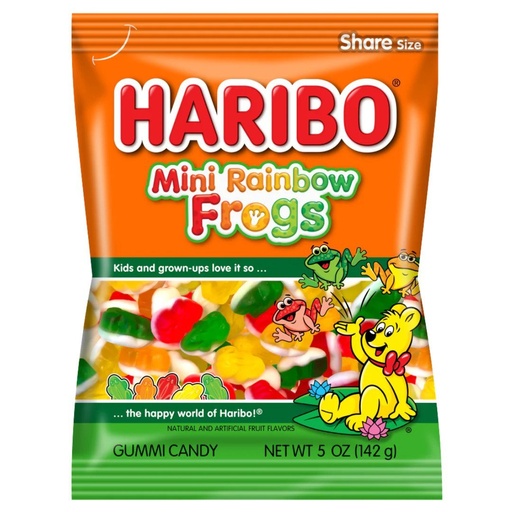 [8473] HARIBO MINI RAINBOW FROGS 5OZ