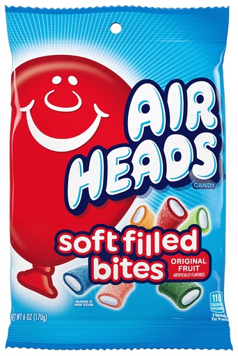 [1136F] AIRHEADS SOFT FILLED BITES 6OZ