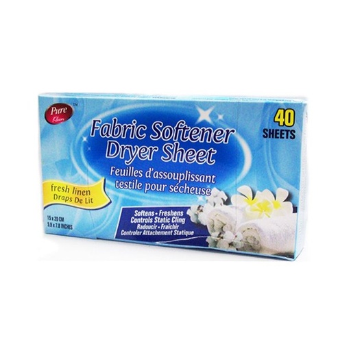 [T30885] PURE KLEEN FAB. SOFT. FRESH LINEN 40PK