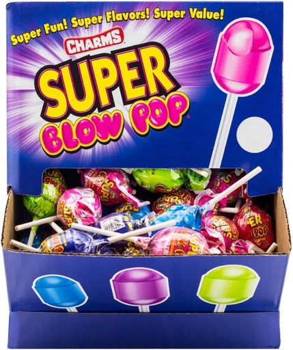 [1212D] CHARMS SUPER BLOW POPS 100CT