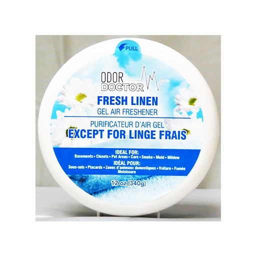 [806712311218] ODOR DOCTOR GEL FRESH LINEN 340G