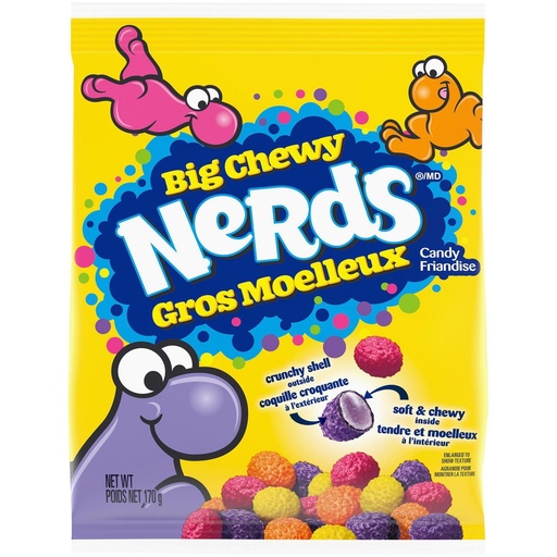 [079200701277] NERDS BIG CHEWY BAG 170G