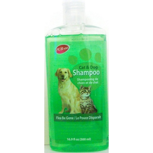 [T10345] PUREST CAT & DOG SHAMPOO FLEA 500ML
