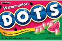 [1420c] DOTS ASST. WATERMELON THEA. BOX 6.5OZ