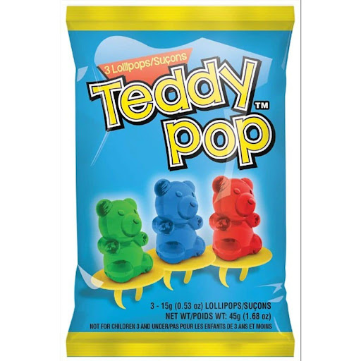 [060631901510] TEDDY POP PEG BAG 3CT 45G