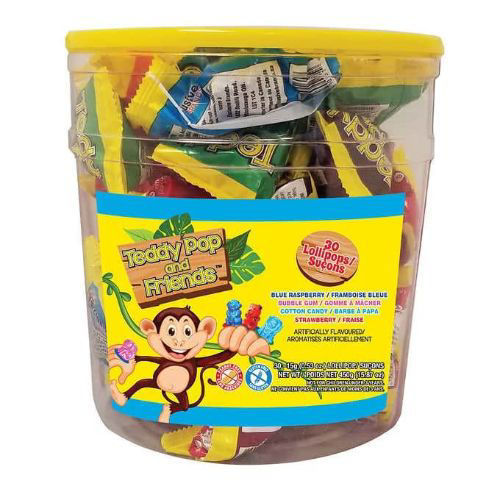 [060631929101] TEDDY POP & FREINDS JAR 30CT 450G