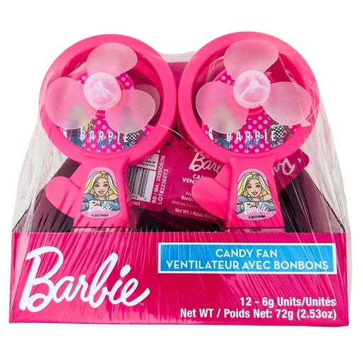 [060631929859] BARBIE CANDY FAN 12CT 72G