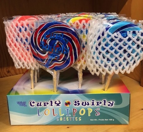 [060631900735] CURLY SWIRLY LOLLIPOPS 24CT 2400G