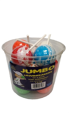 [EXC-06198] JUMBO JAWBREAKERS ON A STICK 12CT 1.6KG