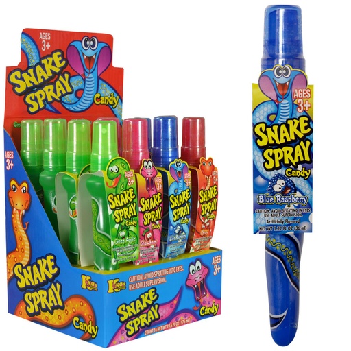 [632365555606] SNAKE SPRAY CANDY 16CT 576ML