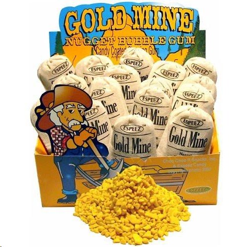 [GMG-12247] GOLD MINE NUGGET BUBBLE GUM 12CT 672G