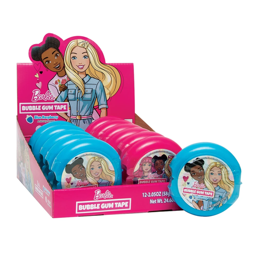 [KDM-92180] BARBIE BUBBLE GUM TAPE 12CT 696G