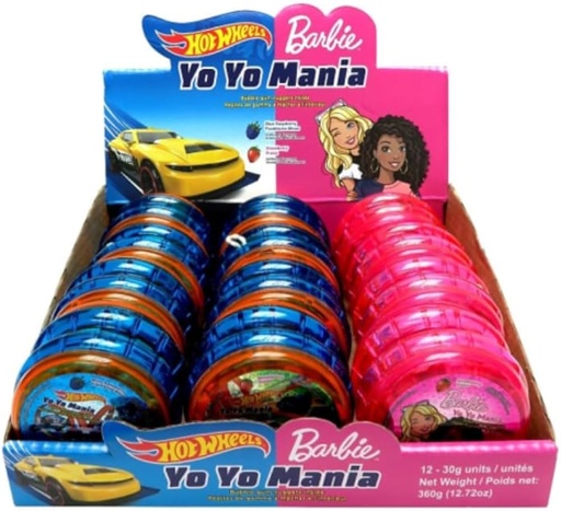 [060631922164] HOT WHEELS BARBIE YO YO MANIA 12CT 360G