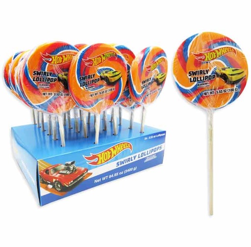 [060631924403] HOT WHEELS SWIRLY LOLLIPOPS 24CT 2400G