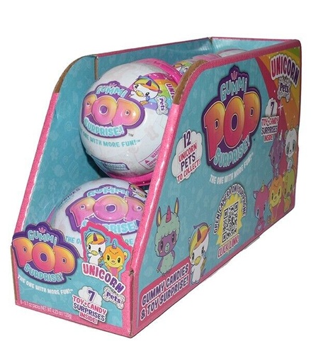 [060631930091] GUMMI POP SURPRISE UNICORN 6CT 120G