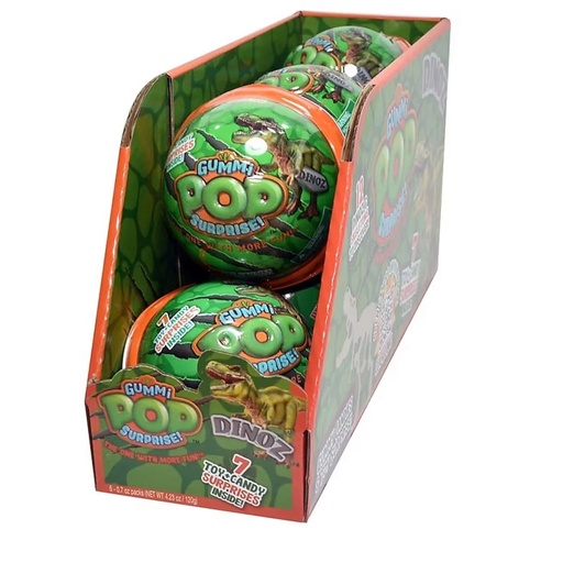 [060631930121] GUMMI POP SURPRISE DINOZ 6CT 120G