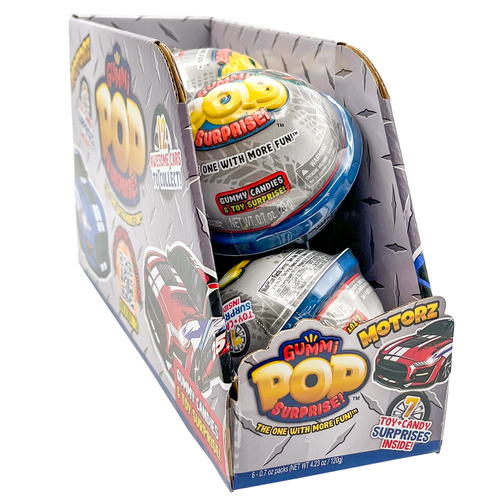 [060631932316] GUMMI POP SURPRISE MOTORZ 6CT 120G
