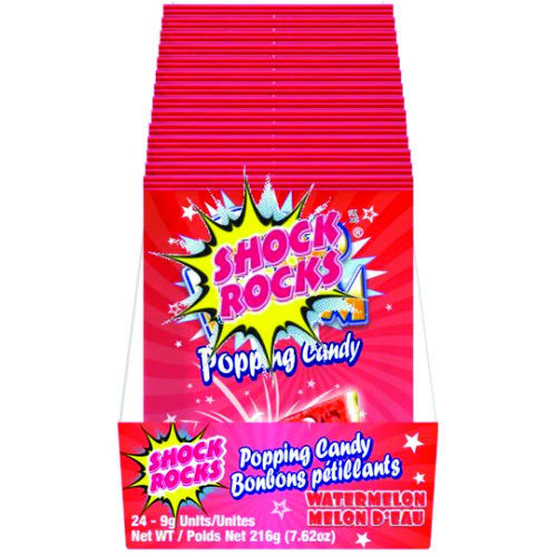 [PCC-92674] SHOCK ROCKS POPPING CANDY WATERMELON 24CT 216G