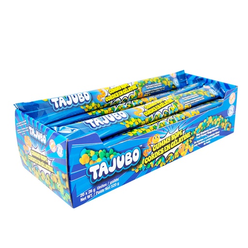 [FEL-93181] TAJUBO BLUE RASP. GUMMY ROPE 20CT 520G
