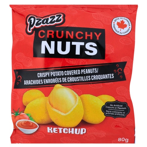 [060631931265] PZAZZ CRUNCHY NUTS KETCHUP 80G