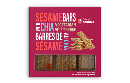 [060631924113] ORIG SESAME BAR CHIA 3PK 75G / 15CT 