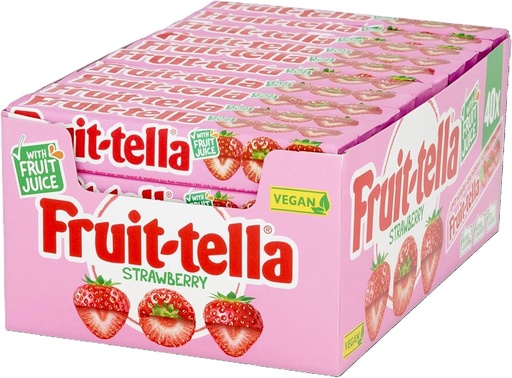 [4585] FRUIT-TELLA STRAWBERRY 40CT (UK)