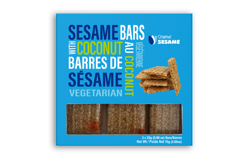 [060631924090] ORIG SESAME BAR COCONUT 3PK 75G / 15CT 