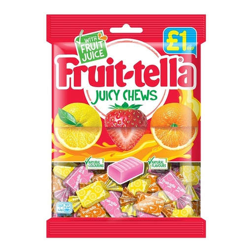 [8723400797838] FRUIT-TELLA JUICY CHEWS 135G (UK)