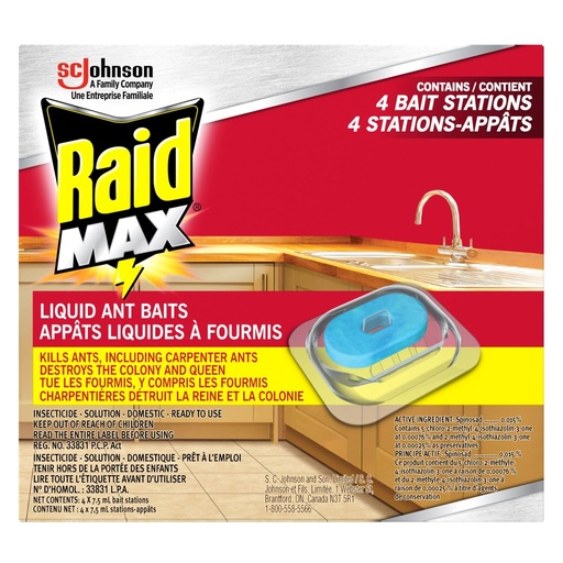 [062300008384] RAID MAX LIQUID ANT BAITS 