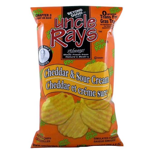 [0889] UNCLE RAY'S CHEDDAR & SOUR CREAM 270G