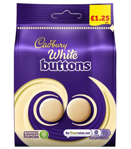 [2654] CADBURY WHITE GIANT BUTTONS 95G (UK)