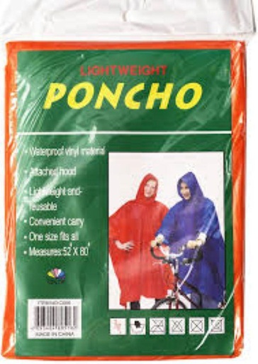 ADULT PONCHO ASST.