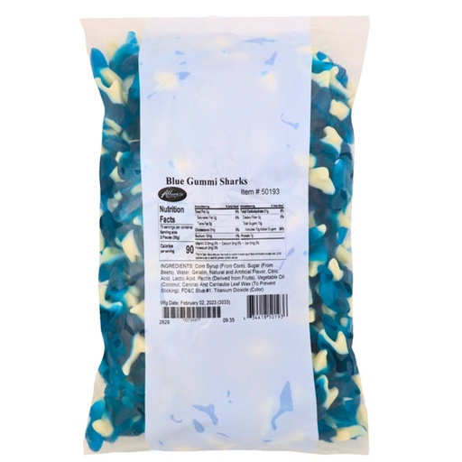 [540012] ALBANESE BLUE GUMMI SHARKS 2.27KG