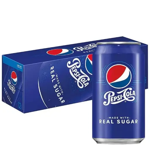 PEPSI REAL SUGAR CANS 355ML 12/CT (U)