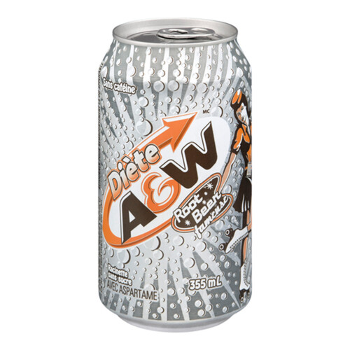 [059531003202] A&W ROOT BEER ZERO SUGAR CANS 355ML/12CT (CAN)