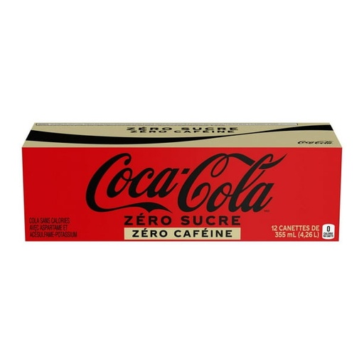 [067000011177] COCA-COLA ZERO CAFFEINE 355ML/12CT