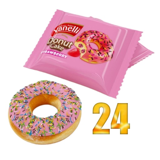 [7062-2] VANELLI DONUT STRAWBERRY 24CT