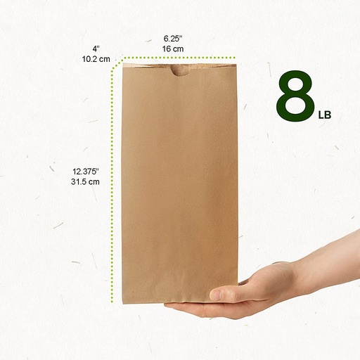 [REPB080K] RITE EARTH PAPER BAG KRAFT 8LB
