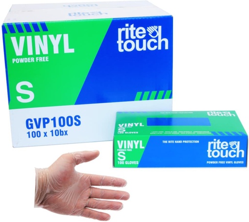 [10806494071055] RITE TOUCH VINYL GLOVES SMALL