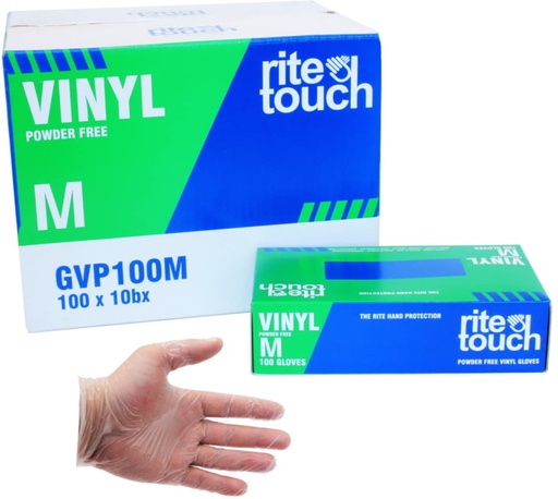 [10763583503555] RITE TOUCH VINYL GLOVES MEDIUM